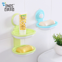 Soap Box Creative Suction Cups Wall-mounted Free Punch Large Soap Rack Soap Rack Toilet Bathroom Drain box