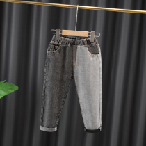 Boys jeans spring 2021 new childrens casual pants 4 foreign style 3 baby trousers 5 spring and autumn 6-year-old tide