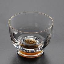 Peach blossom crystal glass tea cup home Tea Cup Master Cup individual cup single Cup kung fu tea set