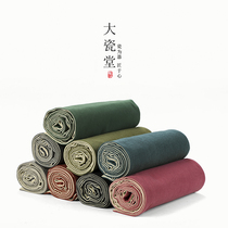 Large porcelain hall Chinese cotton and linen tea mat modern simple table mat fabric tea ceremony hand-painted tea mat linen table flag