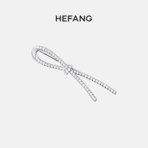 HEFANG He Fang jewelry ribbon ear hanging 925 sterling silver female senior feel earrings ear clip earrings