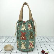Cute round rice bag lunch box bag lunch bag lunch bag Hand bag stew pot bag bag Cup bag