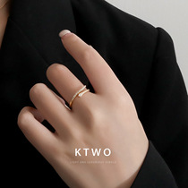 Korean version of the new fashion temperament K golden serpentine ring female minimalist small crowdsourced lukewarm wind net red identical dinghy ring
