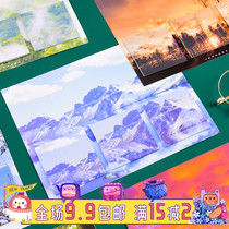 Creative Ins scenery convenience sticking students to sign paper with a sticky N sticker can sign this handbill decorative material