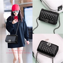 European station Yang Mi same casual women bag small bag diamond grid chain bag Joker small bag shoulder shoulder bag