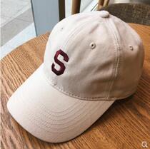 Customized Korean Wash Embroidered Letters Baseball Cap Men and Women Summer Leisure Joker Pace Solid Color Bend Hat