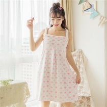 Wild autumn and winter thickened velvet nightdress female ladies coral velvet pajamas suspenders nightdress clothes