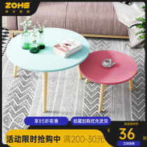 Coffee table simple modern small household living room small tea table creative round coffee table multi-function balcony small tea table