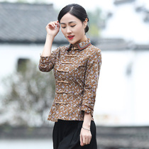 Junya Tang Bottling Women China Wind 2022 Spring Money Young Improved Blouse Vegan Clothes Tea Suit Long Sleeve Chinese Womens Clothing