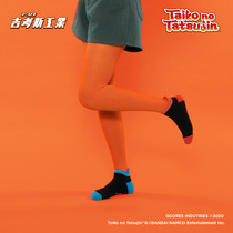Gikos Industrial × Bandai Namco Tai Drum Dart series Color Cotton asymmetric socks 2-color set