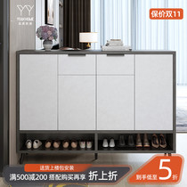Household shoe cabinet simple modern door large capacity solid wood cabinet small apartment balcony porch Hall Cabinet shoe shelf