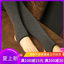 Japan thread underpants plus suede thickened high waist tight close-up belly stomping foot even pants socks female elastic pants big code outwear