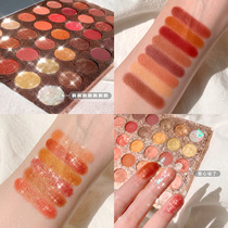 35 color mashed potatoes wet eye shadow pans net red same large earth color pearly waterproof easy to color beginners students