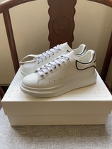 Alexander McQueen Smooth calfskin Black and White Tail Sneakers White