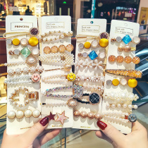 South Korea Retro Pearl Hair Clip Women Ins Nets Red Liu Hai Clip Side Clip Temperament Clip Head Adorned Girl Hair Card Hair Dressing