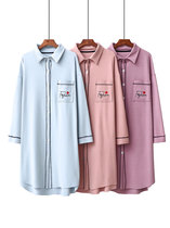 Sleeping Skirt Woman Winter Sweatshirt With Double Face Mill Hair Cation Plus Suede Fever Warm Home Skirt Spring Autumn Pyjamas