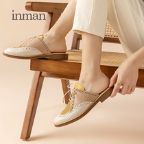 Inman womens shoes 2021 spring and summer new Muller shoes British style Brock cool flat fashion lazy shoes outside wear