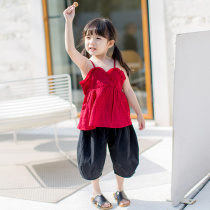 Korean summer new little princess vest bubble Chiffon base camisole 1-8 years old childrens end-of-season special