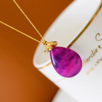 Xiaoya jewelry Shujulai pendant 925 silver-plated inlaid Sufi Stone South African Suji Stone pendant necklace