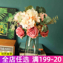 Eurostyle Fields Simulation Rose Embroidered Ball Bouquet Living-room Table Furnishing Fake Flower-like Interplate Flower Arrangement Swaying Pieces Wedding Flowers