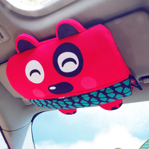 Lulu car sun visor tissue box Cartoon car hanging creative car with paper box set car interior decoration supplies