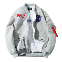 Clara Lee Co-branded MA1 Bomber Jacket Mens baseball down cotton NASA astronaut cotton jacket
