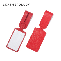 Leatherology Leather luggage tag Thin boarding pass interspersed with luggage tag Custom suitcase tag