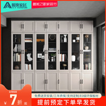 Home study whole bookcase office background wall display filing cabinet office furniture simple modern data Cabinet