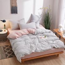 High-grade Nantong Suyi Household Products Co Ltd Muji naked sleeping good product Tianzhu cotton four-piece striped knitting