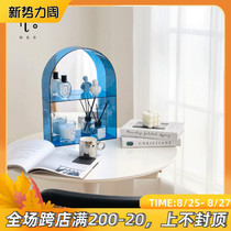  Yayoi Chi Original acrylic storage rack Arch with mirror desktop cosmetics perfume aromatherapy rack ins