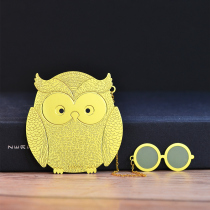 Lis bookmaker Owl luminous bookmark gift exquisite metal brass hollow bookmark Classical Chinese style exquisite bookmark custom custom cultural and creative small gift