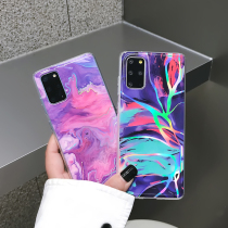 Samsung note20ultra Mobile Phone Shell Laser Marble Tattoo s20 Dazzling Starry Sky Soft Rubber Shell note10 Fashion Gold Leaf s10 Dreamy Universe Apply s9plus Defense