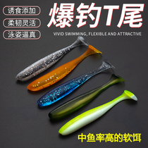 Luja Fake Bait Suit Ttail soft bait specializes in freshwater sea fishing bass fish mandarin fish lead head hook crank hook Texas fishing group