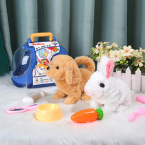 Childrens electric toy dog walking will call voice girl plush baby simulation pet puppy boy