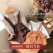 Chen Da Zhu L Ma Girl Baby Flower Bro Pants Autumn Baby Broken Flower Ha Clothes Baby Autumn Dress Super Foreign Baby Clothes