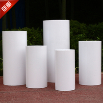 Wedding outdoor dessert table table Wedding scene decoration dessert table Wrought iron cylindrical table Banquet reception area layout