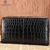 Lucanis new crocodile belly handbag mens hand grip genuine belly leather bag large capacity multi-card slot wallet