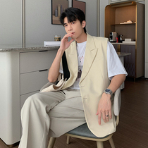 Hualun summer light cooked wind boys casual suit vest jacket men trend Korean version of the small suit vest top
