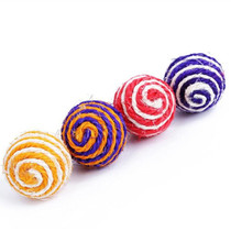 038802-4 Sisal Sparkball Cat Toy Cat Sword Leash Small Toy Ball Grinding Claws Resistant to Toys