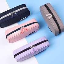 Kamida childrens pen bag canvas three-layer primary school student pencil case female multifunctional pencil bag large-capacity boy