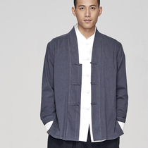 Ciyuan original Chinese style mens Tang dress long-sleeved jacket Chinese spring and autumn dress Hanfu resident clothes 60836