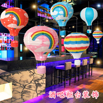 National Day decoration Hot air balloon classroom decoration Paper lantern Handmade lantern Kindergarten shopping mall shop creative layout