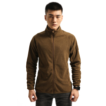Eagle claw action fleece mens jacket outdoor thickened warm double-sided fleece stand neck cardigan sweater autumn and winter