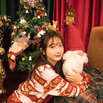 Retro Christmas red background cloth ins wind green photo props shooting decoration net red photography decorations