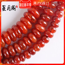 Natural red dragon pattern red agate abacus bead spacer gasket bead hand string bracelet star Moon Moon diamond Bodhi accessories