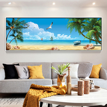 Modern simple living room decoration painting sofa background wall murals Hotel hotel bedroom bedside painting sea scenery