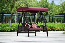 Outdoor swing courtyard garden model room balcony Outdoor Rocking Chair wrought iron cast aluminum rattan double Leisure swing