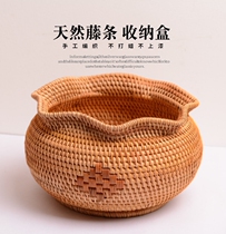 Dry fruit box candy snack box basket basket on the table tops of dried vine bamboo