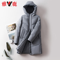 yaloo ya deer hooded down jacket female 2021 Winter new fashion brand coat warm down jacket
