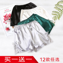 Edition anti-light safety female summer sleep thin lace home short wear loose Ice Silk base